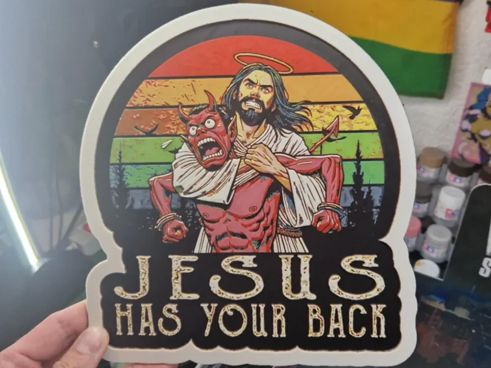 Jesus Hueforge - Jesus Has Your back by Dakiren HueForge model: Jesus Hueforge - Jesus Has Your back by Dakiren