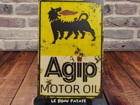 Plaque vintage Agip hueforge by leshowpatate HueForge model: Plaque vintage Agip hueforge by leshowpatate