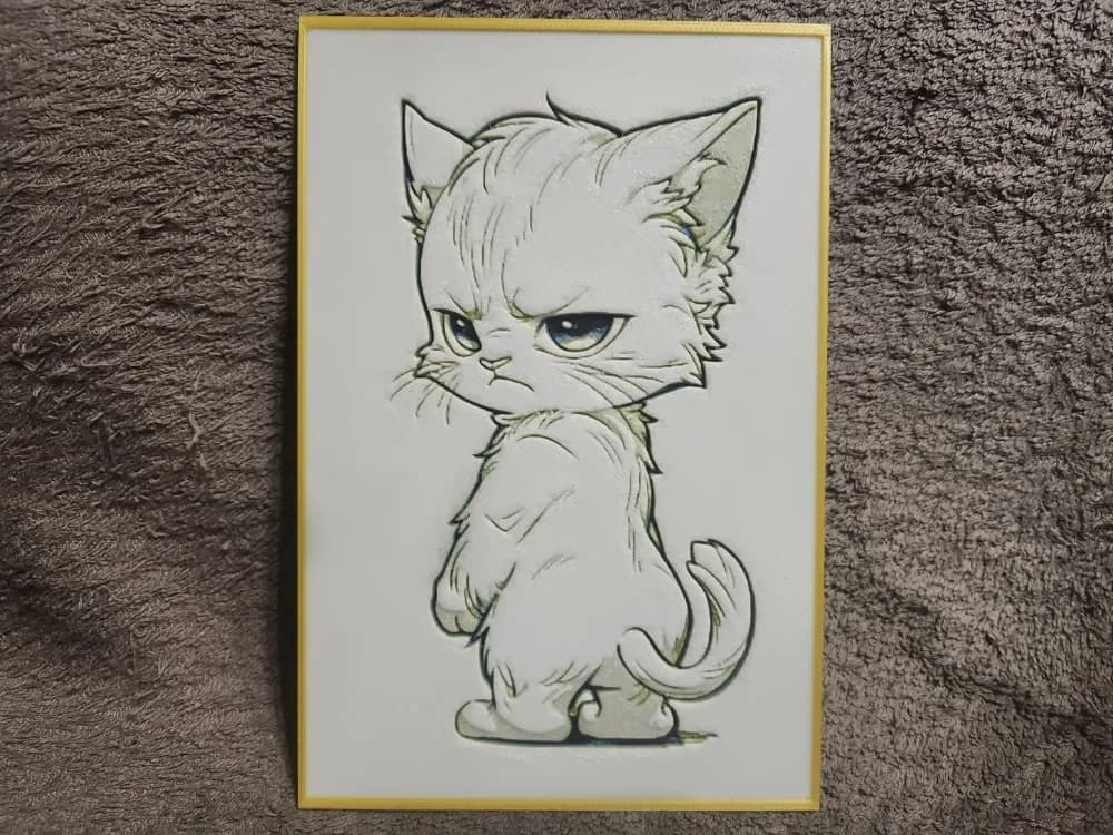 Angry Cute Cat - HueForge by keko HueForge model: Angry Cute Cat - HueForge by keko