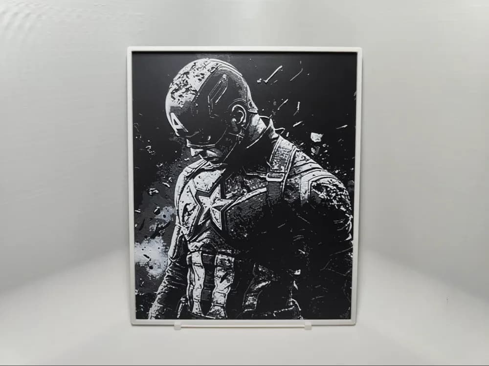 Captain America - Hueforge by BeaN HueForge model: Captain America - Hueforge by BeaN
