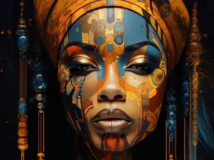 African Queen Hueforge Art (Thickum) by 3D Gallery Realm HueForge model: African Queen Hueforge Art (Thickum) by 3D Gallery Realm