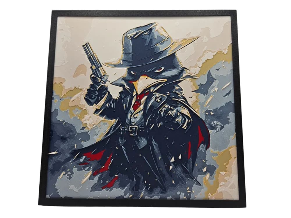 HueForge model: A Murdering Crow by BusyKikiBee