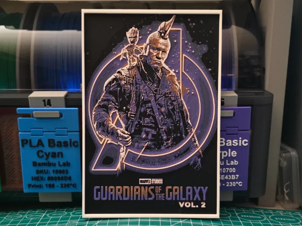 Guardians of the Galaxy Vol. 2 Poster - Hueforge by Lumpy3D HueForge model: Guardians of the Galaxy Vol. 2 Poster - Hueforge by Lumpy3D