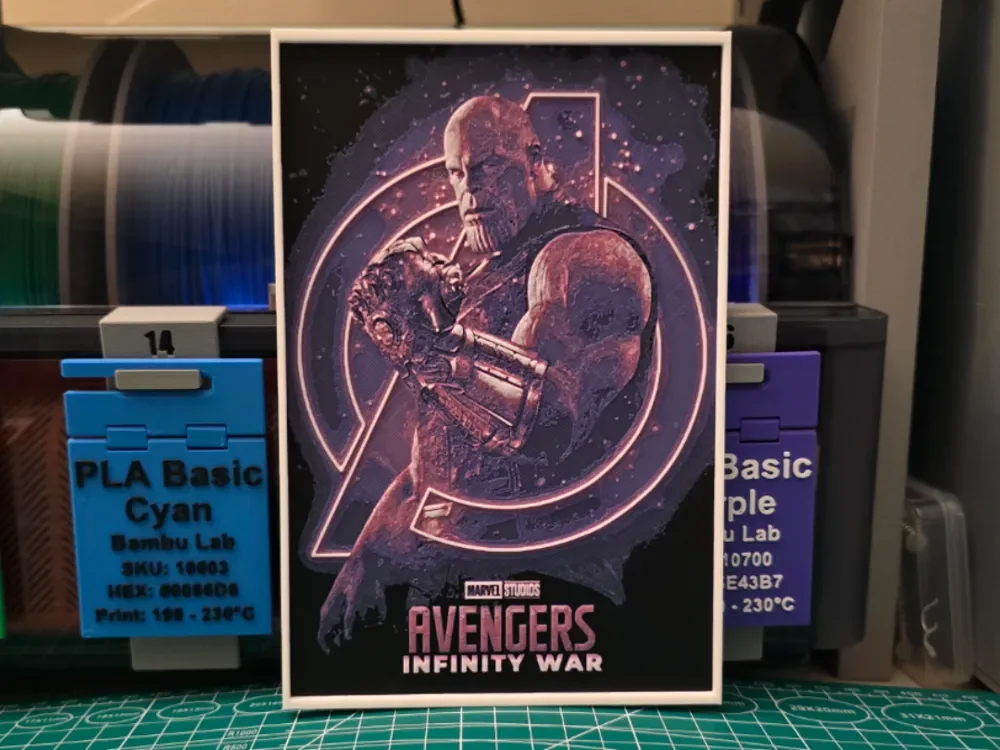 HueForge model: Avengers: Infinity War Poster - Hueforge Art by Lumpy3D