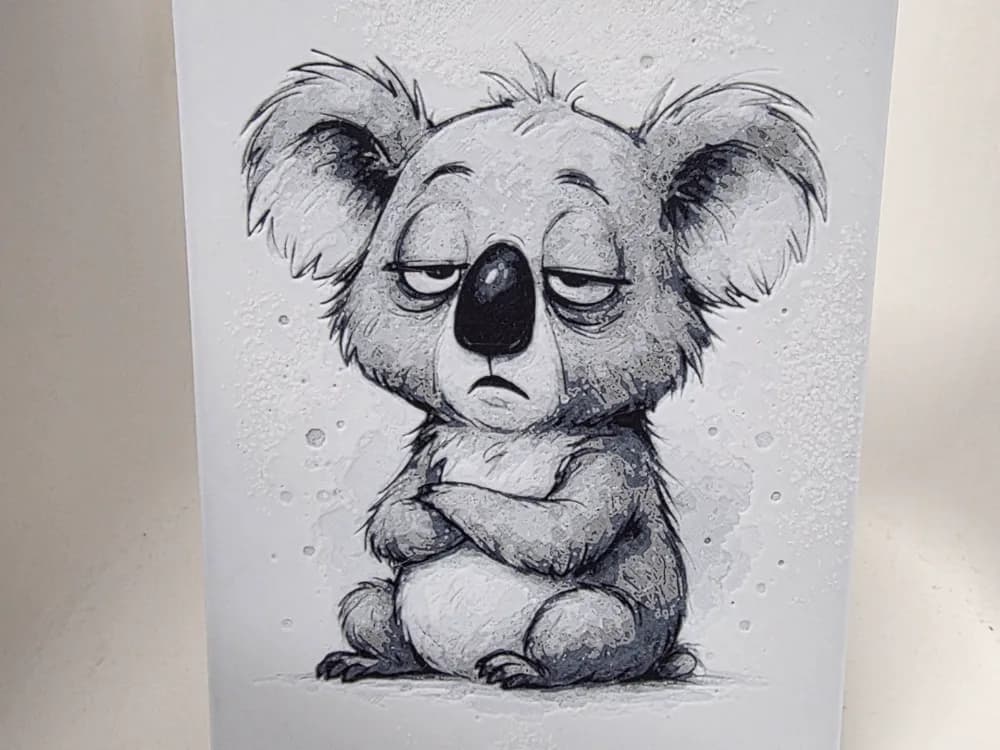 Sleepy Koala Hueforge by Morganja HueForge model: Sleepy Koala Hueforge by Morganja