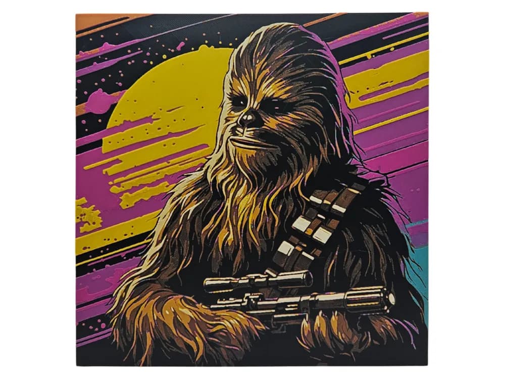 Chewbacca (Star Wars hueforge) by BusyKikiBee HueForge model: Chewbacca (Star Wars hueforge) by BusyKikiBee