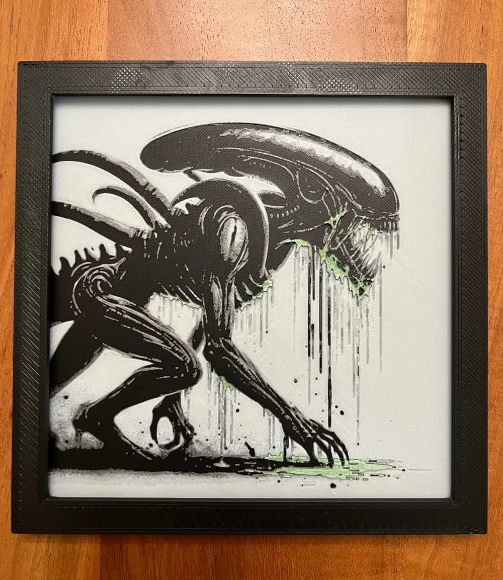 HueForge model: Xenomorph from Aliens Movies by JustBe 3D Printing