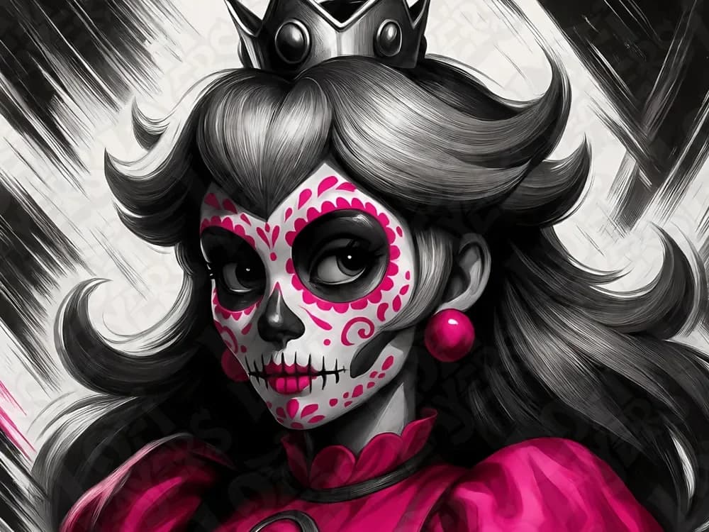 Halloween Peach (Day of the Dead Style) Halloween Peach (Day of the Dead Style)