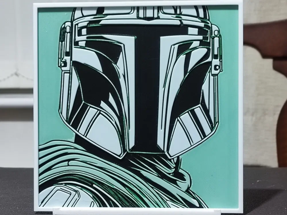 HueForge model: This Is The Way - HueForge 3 Color by BoDad