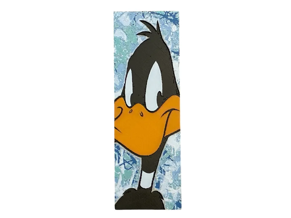 Looney Tunes Daffy Duck Bookmark by The SkyLab 3D HueForge model: Looney Tunes Daffy Duck Bookmark by The SkyLab 3D