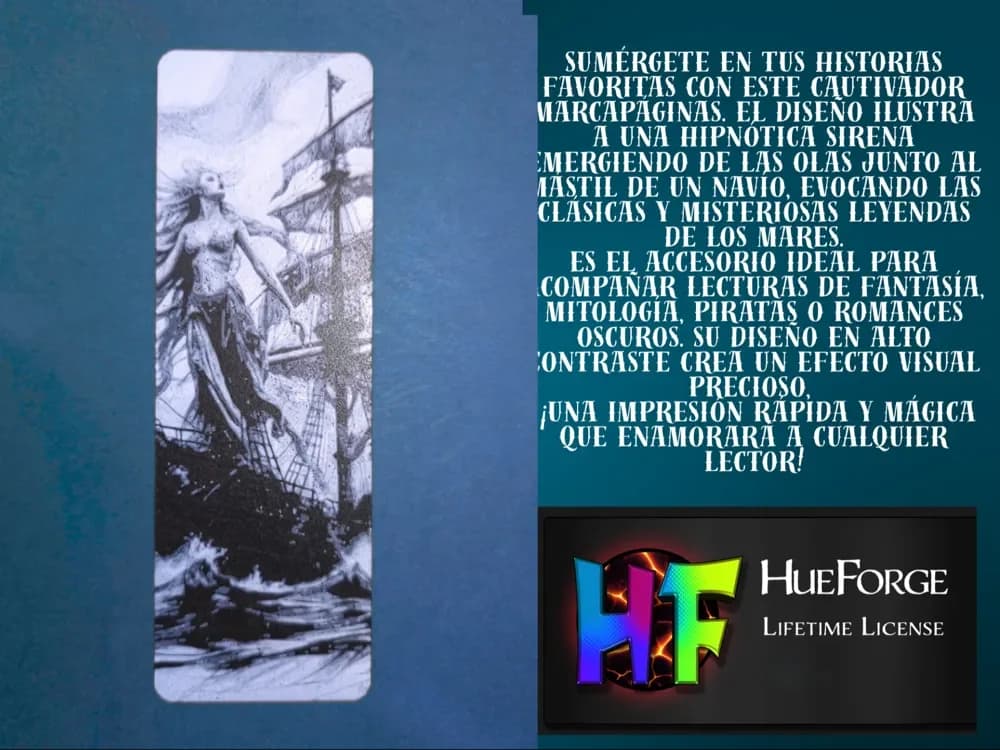 Bookmark Siren of the Seas v2 by FYTY112 HueForge model: Bookmark Siren of the Seas v2 by FYTY112