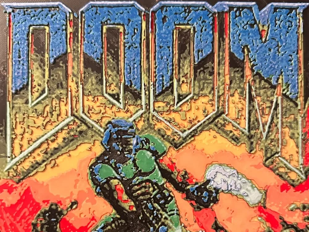 HueForge model: Hueforge of 1990's Doom Game by Hey Ben