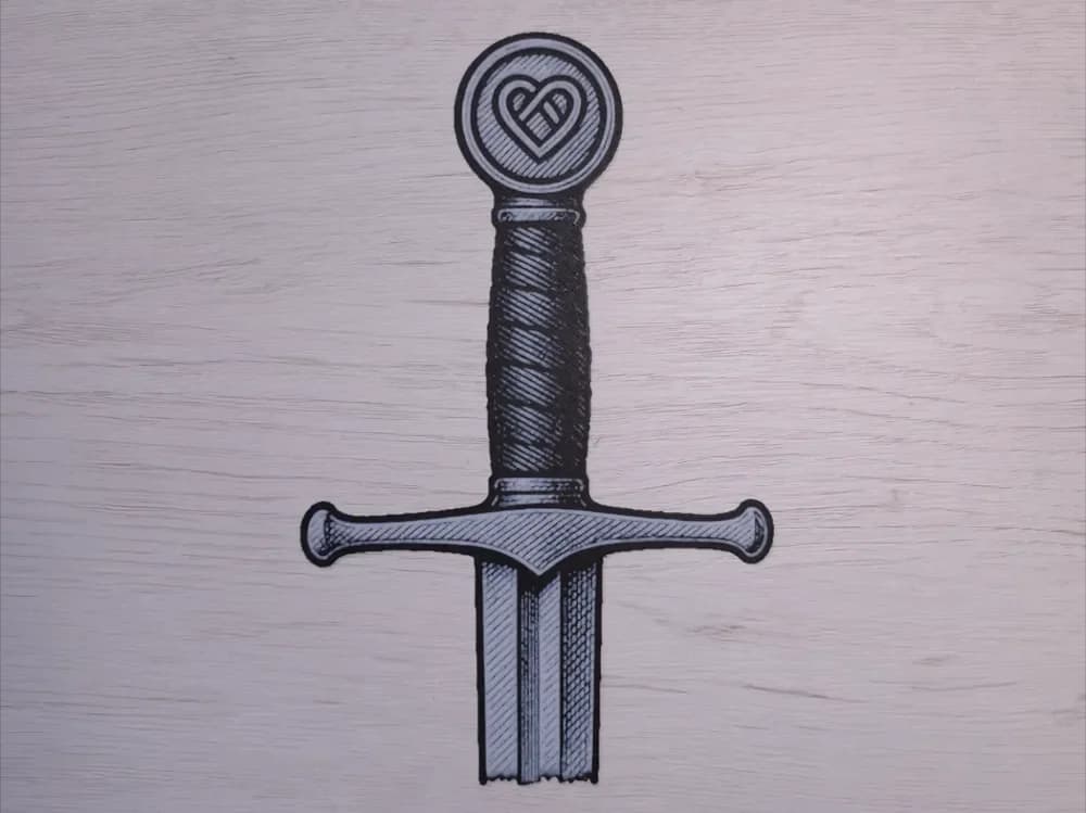 BraveHeart Sword Bookmark by Atrus Design HueForge model: BraveHeart Sword Bookmark by Atrus Design