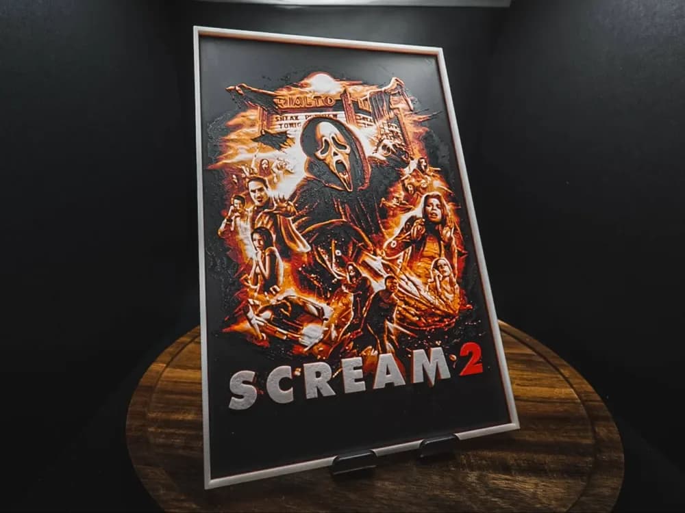 Scream 2 (Movie Poster - HueForge) by HugheCraft HueForge model: Scream 2 (Movie Poster - HueForge) by HugheCraft