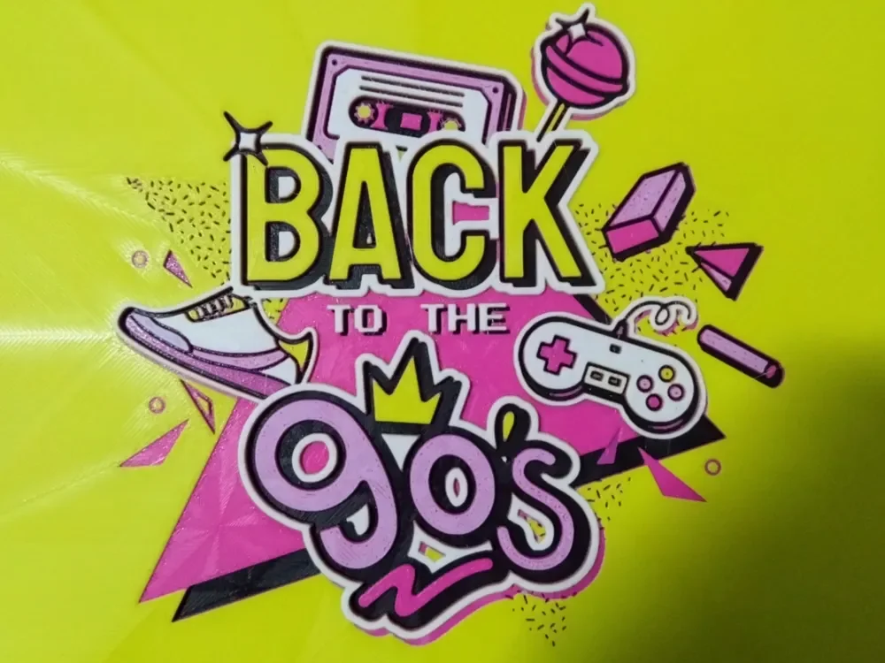 HueForge model: Back to the 90s (HueForge 5 colors) by Asgar3D