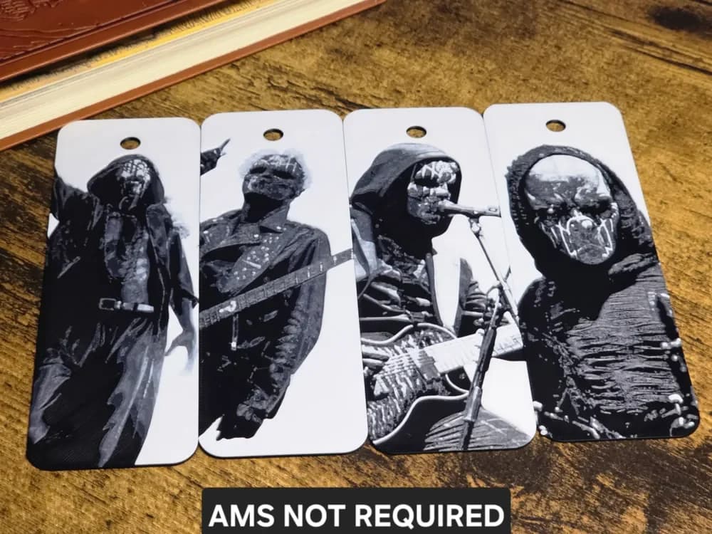 HueForge model: Sleep Token Bookmarks - Band Members - Set of 4 by N0vA Designs