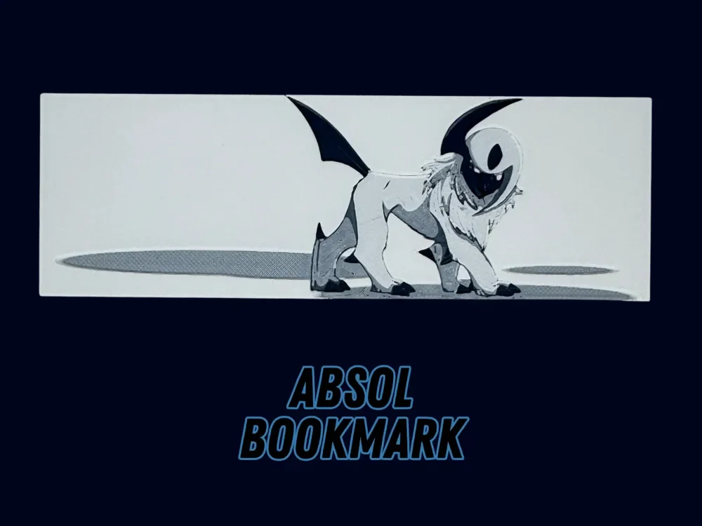 Absol - Pokemon Bookmark by Canadian Gamer HueForge model: Absol - Pokemon Bookmark by Canadian Gamer