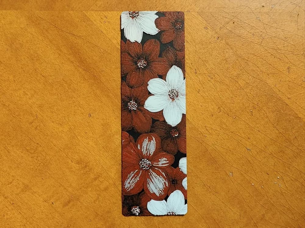 Flowers Bookmark - Hueforge by Sarge HueForge model: Flowers Bookmark - Hueforge by Sarge