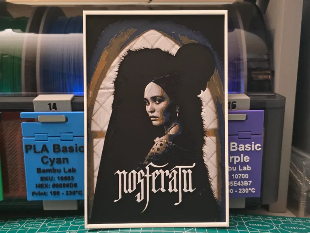 Nosferatu 2024 Movie Poster – Hueforge Art by Lumpy3D HueForge model: Nosferatu 2024 Movie Poster – Hueforge Art by Lumpy3D