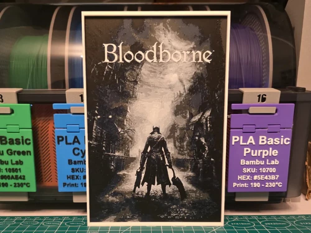 Bloodborne Game Poster - Hueforge Art by Lumpy3D HueForge model: Bloodborne Game Poster - Hueforge Art by Lumpy3D