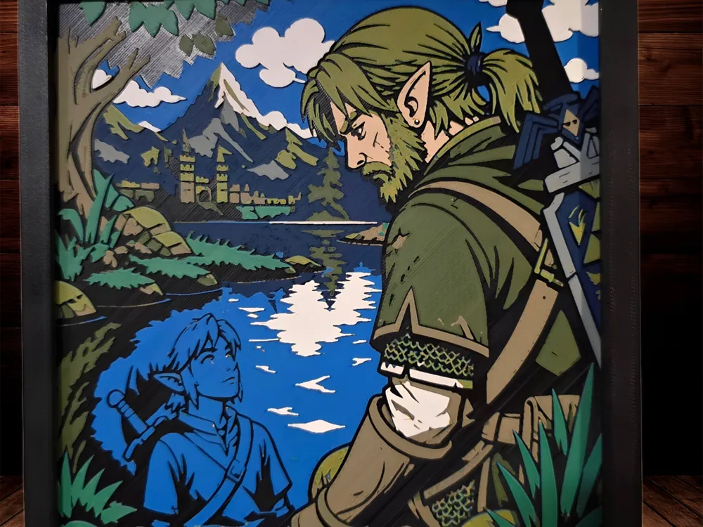 Link - Was It All Worth It? - 100 Uploads! - WWHO by Side Quest Hues HueForge model: Link - Was It All Worth It? - 100 Uploads! - WWHO by Side Quest Hues