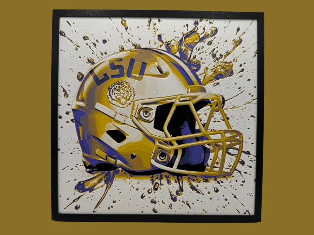 Louisiana State University (LSU) - NCAA Football by Canadian Gamer HueForge model: Louisiana State University (LSU) - NCAA Football by Canadian Gamer