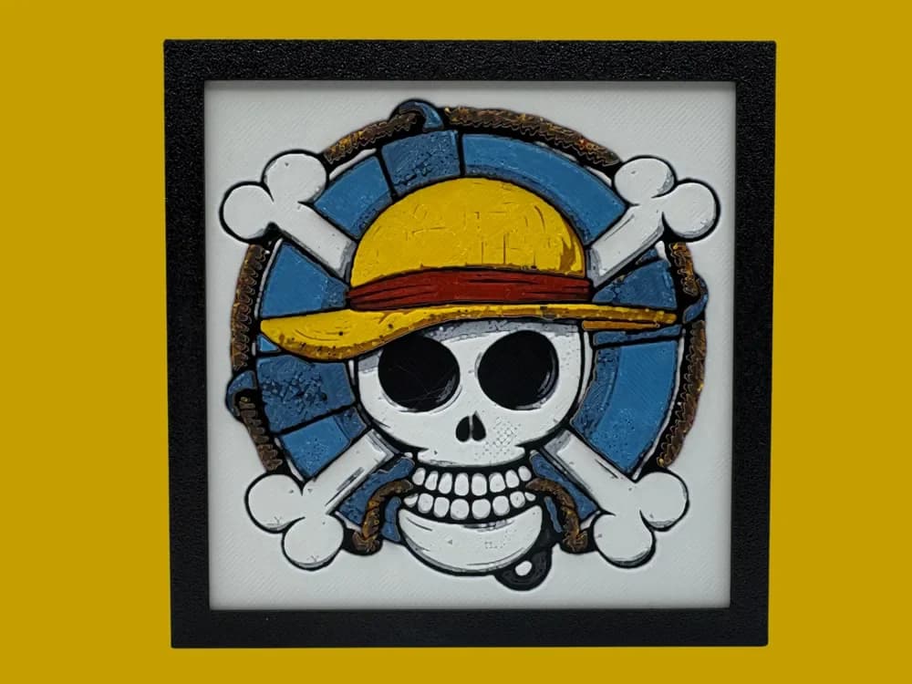 Straw Hat Pirates - One Piece Logo by Canadian Gamer HueForge model: Straw Hat Pirates - One Piece Logo by Canadian Gamer