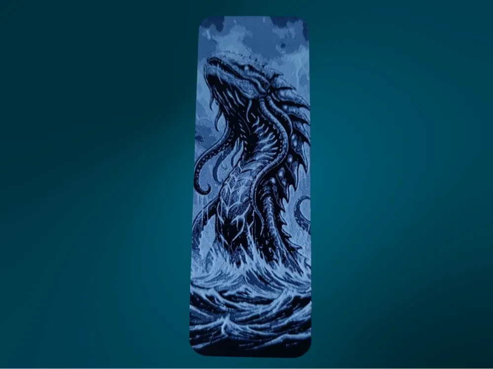 Leviathan Bookmark by FYTY112 HueForge model: Leviathan Bookmark by FYTY112
