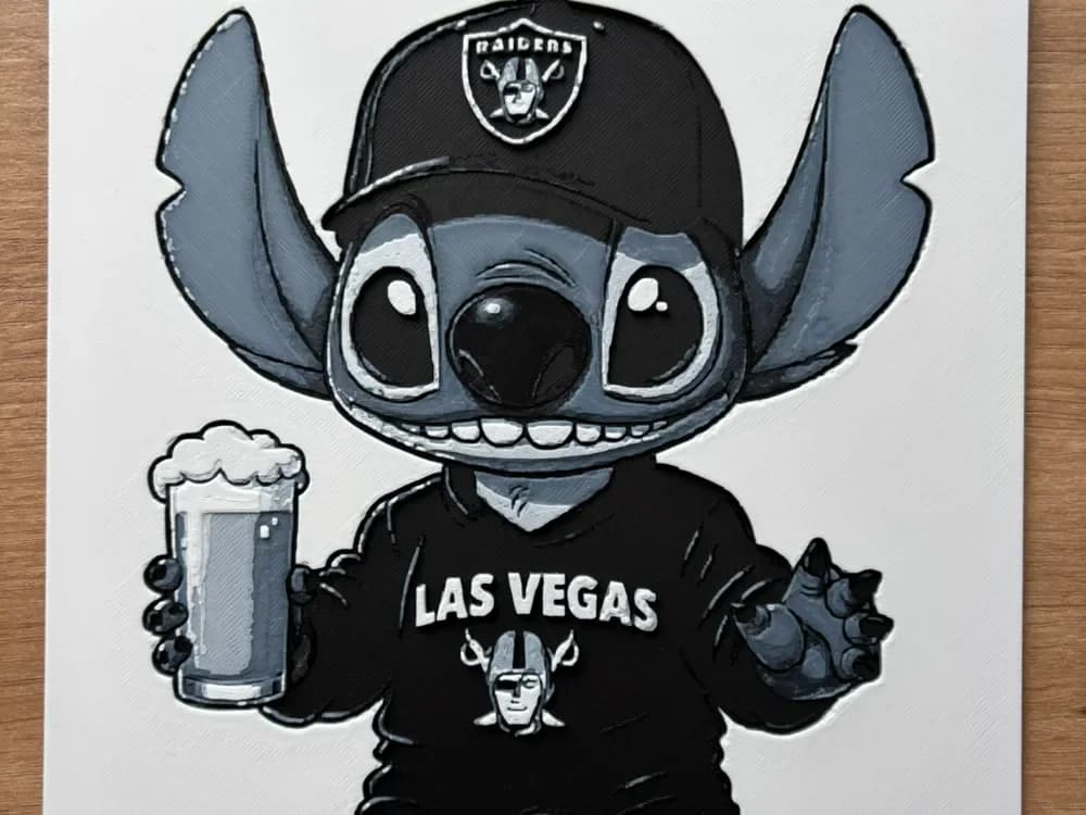 Las Vegas Raiders Stitch Hueforge by Reeftank&more HueForge model: Las Vegas Raiders Stitch Hueforge by Reeftank&more