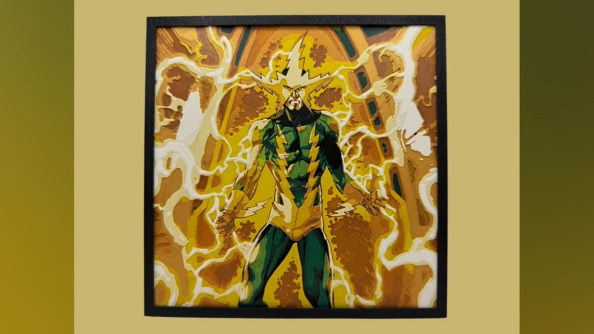 Electro - Marvel Villain Hueforge by Canadian Gamer HueForge model: Electro - Marvel Villain Hueforge by Canadian Gamer