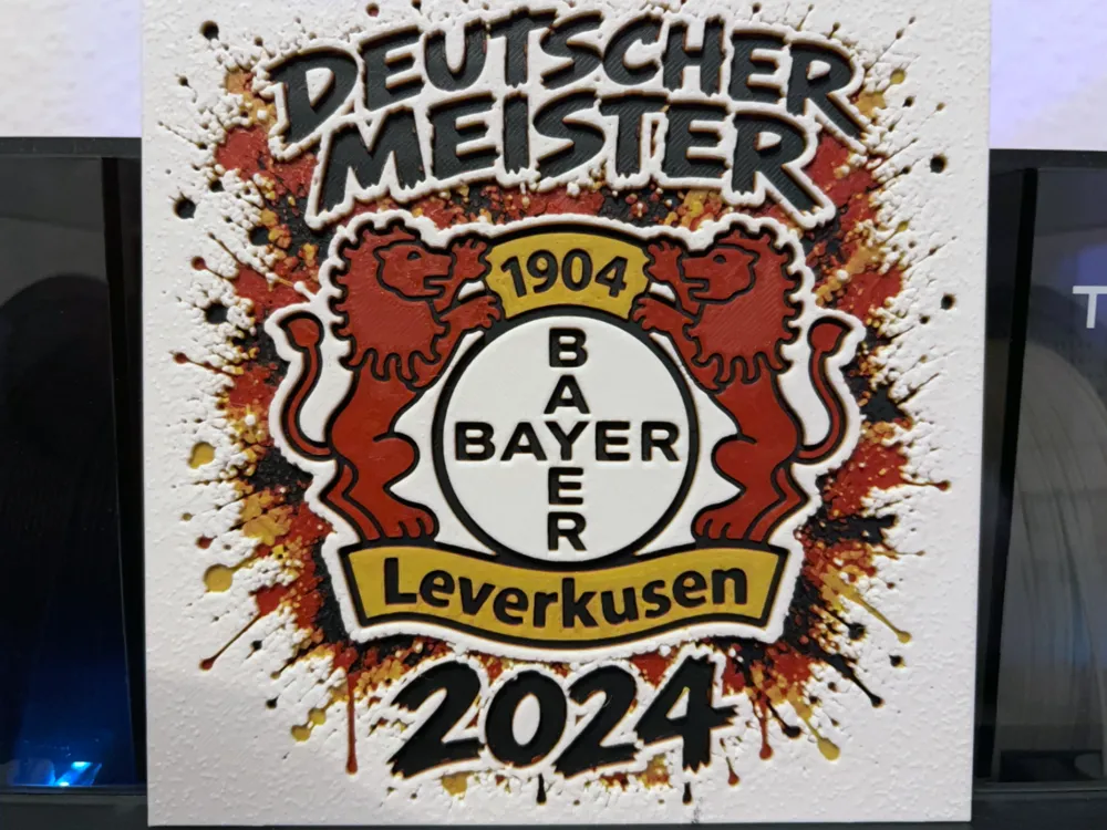 Bayer 04 Leverkusen Champion 2024 Graffiti Hueforge by Reeftank&more HueForge model: Bayer 04 Leverkusen Champion 2024 Graffiti Hueforge by Reeftank&more
