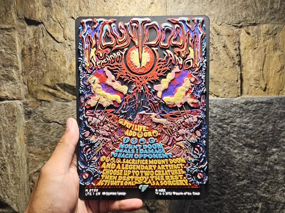 HueForge model: Mount Doom Magic The Gathering Hueforge by Loki