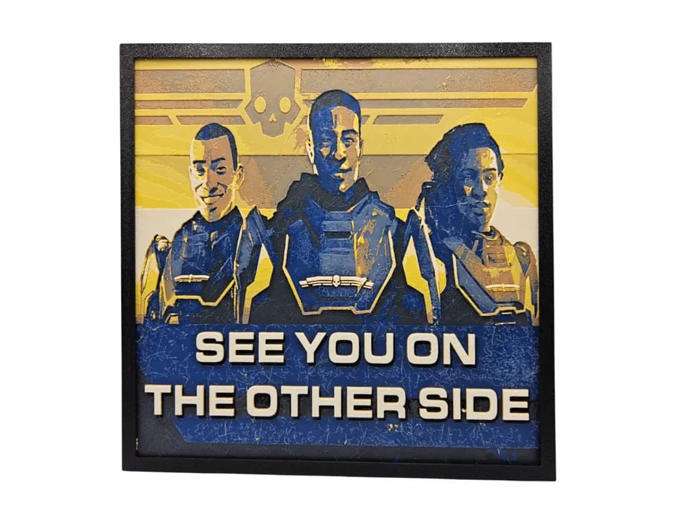 HueForge model: See You On The Other Side (Helldivers) by BusyKikiBee