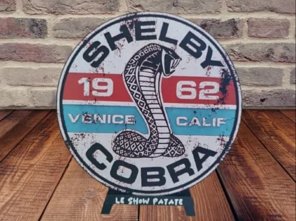 Plaque Vintage Shelby Cobra Hueforge by leshowpatate HueForge model: Plaque Vintage Shelby Cobra Hueforge by leshowpatate