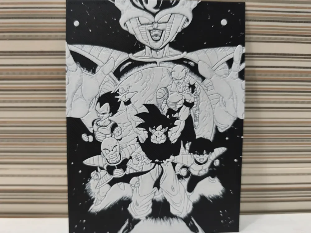 Hueforge Goku and Freezer by Litolunar HueForge model: Hueforge Goku and Freezer by Litolunar