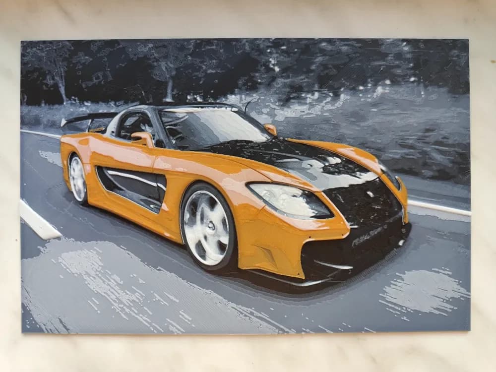 HueForge model: Mazda RX-7 Veilside - Hueforge by BeaN