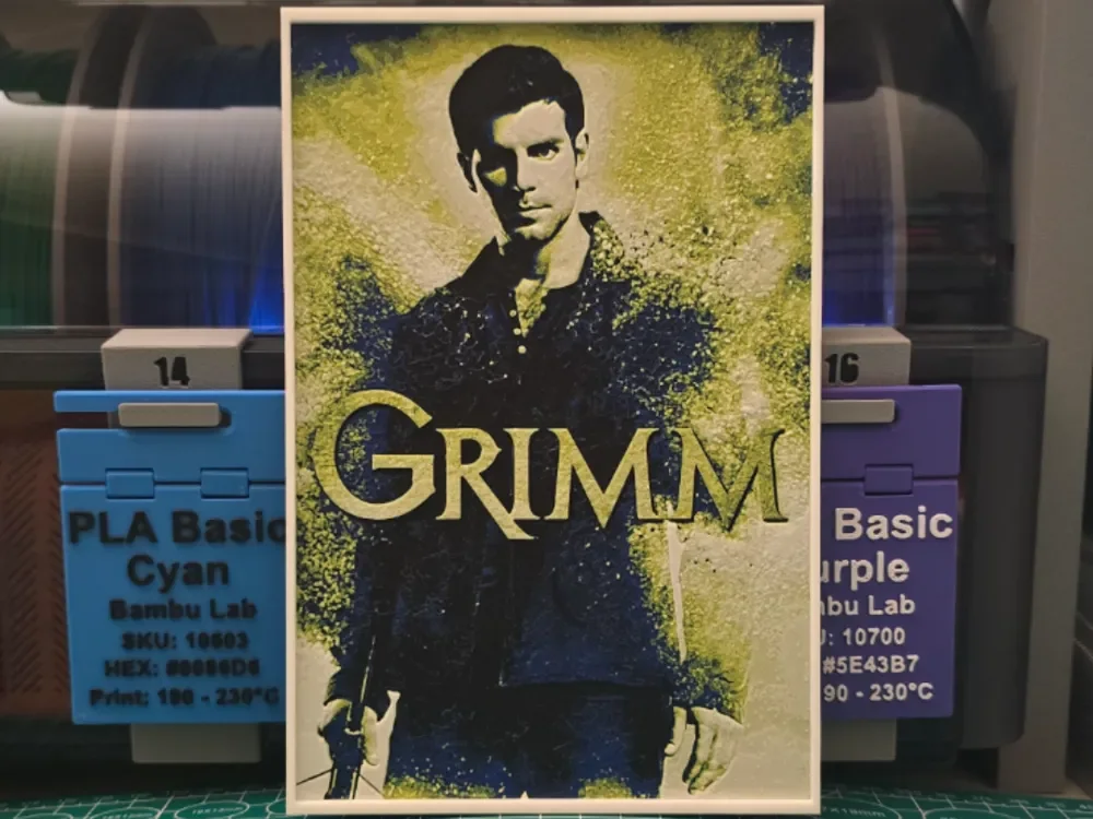 Grimm Poster - Hueforge Art by Lumpy3D HueForge model: Grimm Poster - Hueforge Art by Lumpy3D