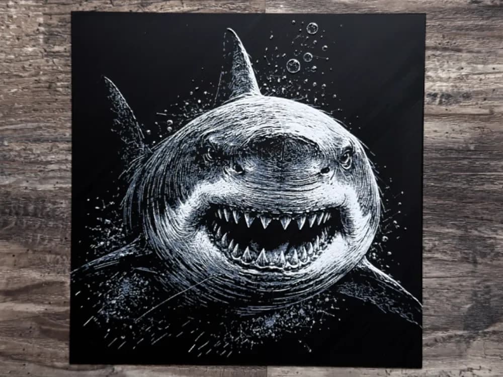 Great White Shark HueForge Wildlife Series by novy HueForge model: Great White Shark HueForge Wildlife Series by novy