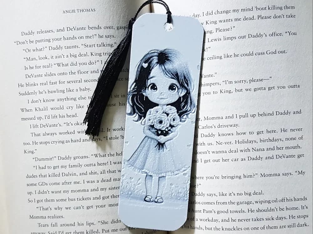 No AMS Needed. Girl Bookmark, Hueforge. by Dame Jo HueForge model: No AMS Needed. Girl Bookmark, Hueforge. by Dame Jo