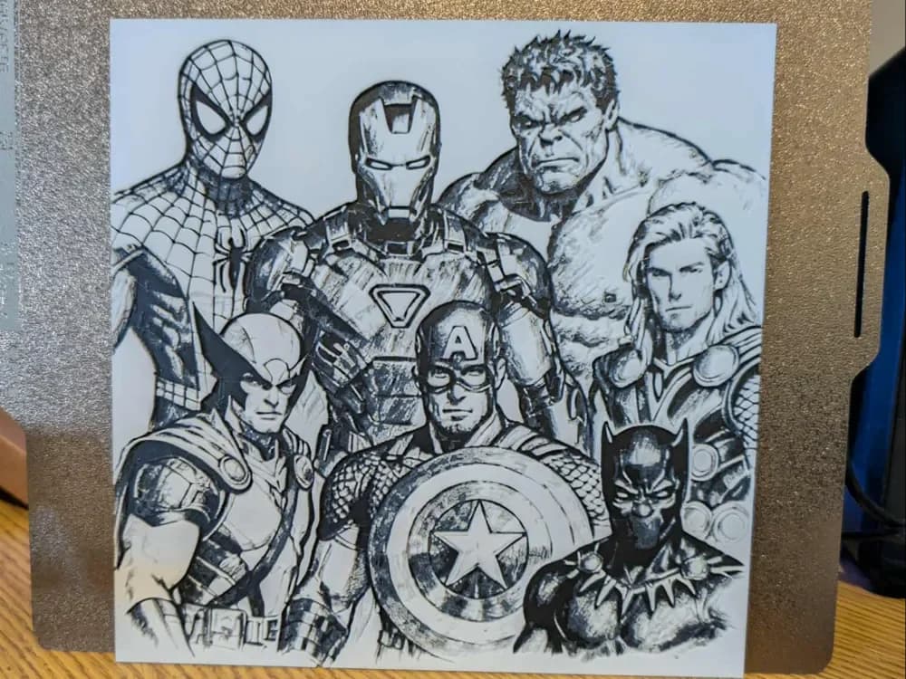 Marvel boys hueforge by 3dGlow HueForge model: Marvel boys hueforge by 3dGlow