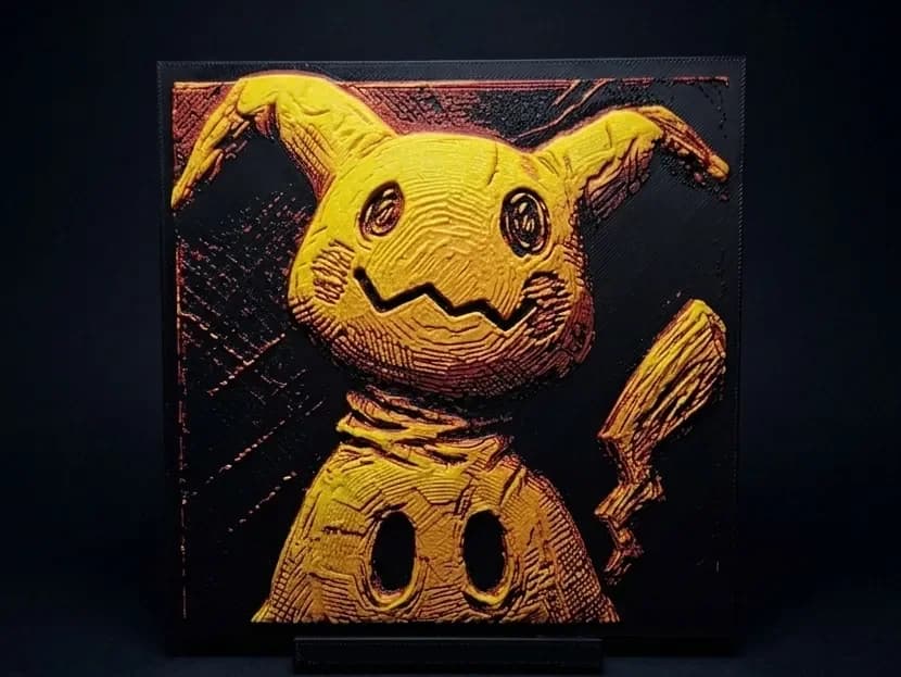 Mimikyu Carving - Hueforge by LED HueForge model: Mimikyu Carving - Hueforge by LED