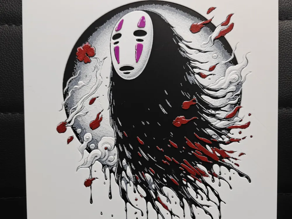 HueForge model: No-Face Kaonashi Spirited Away by TheHueforgeLady