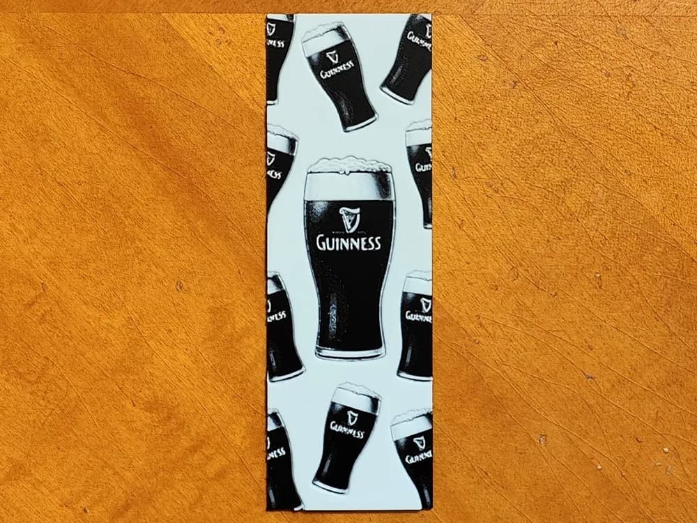 Guinness Bookmark - 3 Colours - Hueforge by Sarge HueForge model: Guinness Bookmark - 3 Colours - Hueforge by Sarge