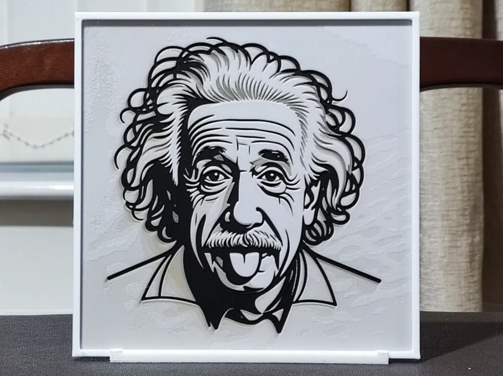 Einstein - 3 Color HueForge by BoDad HueForge model: Einstein - 3 Color HueForge by BoDad