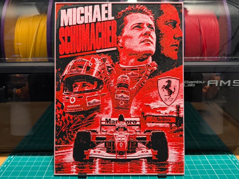 Michael Schumacher Poster HueForge Michael Schumacher Poster HueForge