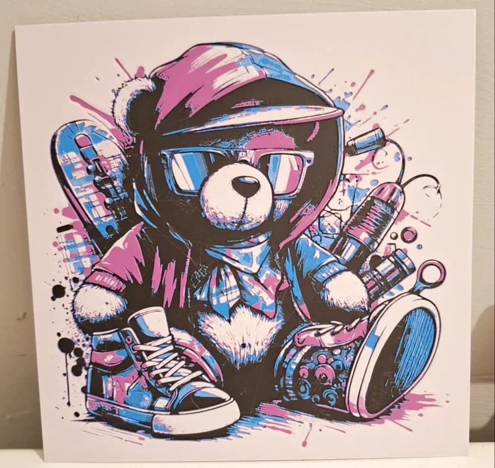 Urban Bear - 20x20cm hueforge by 3dGlow HueForge model: Urban Bear - 20x20cm hueforge by 3dGlow