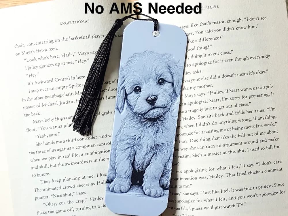 Bookmark, Puppy Dog Sketch. Hueforge Bookmark, Puppy Dog Sketch. Hueforge