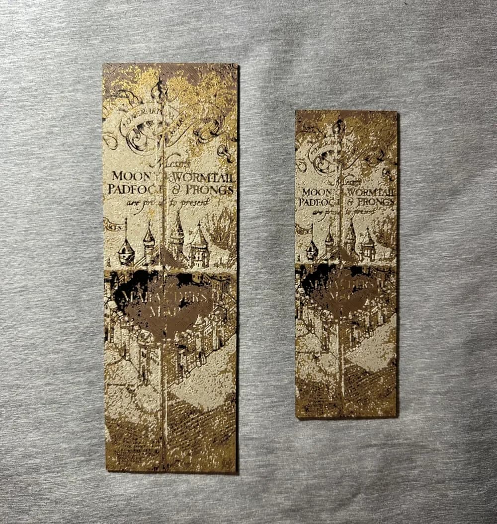 Marauder's Map Hueforge Bookmark - 2 sizes by Hey Ben HueForge model: Marauder's Map Hueforge Bookmark - 2 sizes by Hey Ben