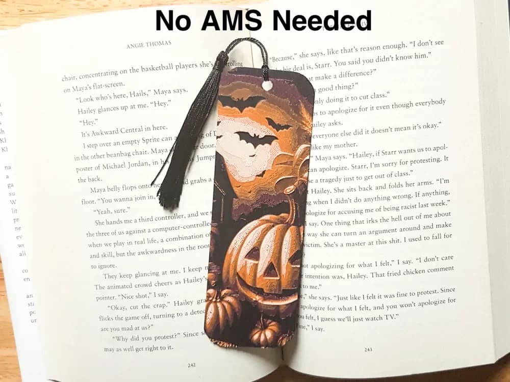 Bookmark, Pumpkin Scene. Hueforge. Bookmark, Pumpkin Scene. Hueforge.