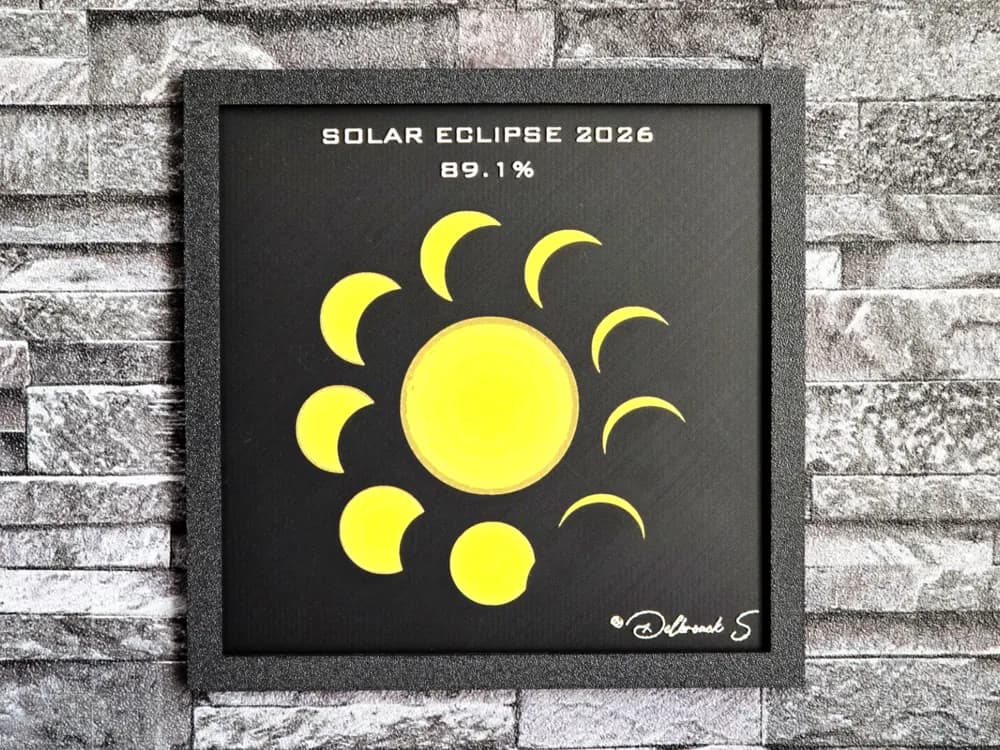 Hueforge Solar eclipse 2026 by StefBull85 HueForge model: Hueforge Solar eclipse 2026 by StefBull85